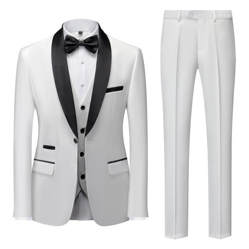 Men's Green Fruit Collar Three-Piece Suit – Stage & Wedding