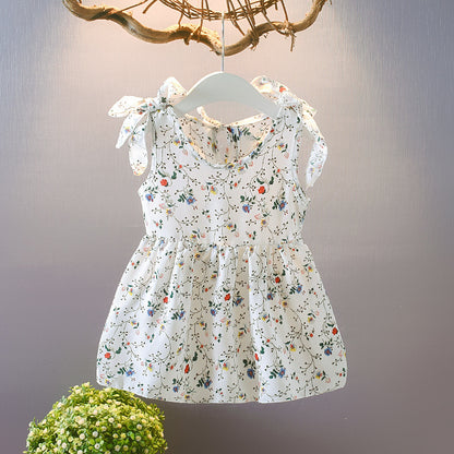 Summer New Girls' Dresses | Baby Sleeveless Floral Skirts | Riyostyle