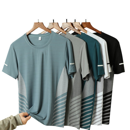 Ice Silk T-shirt Men's Summer Quick-drying T-shirt