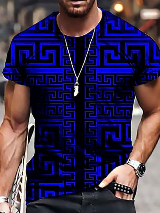 Printed Casual Short-sleeved T-shirt For Men