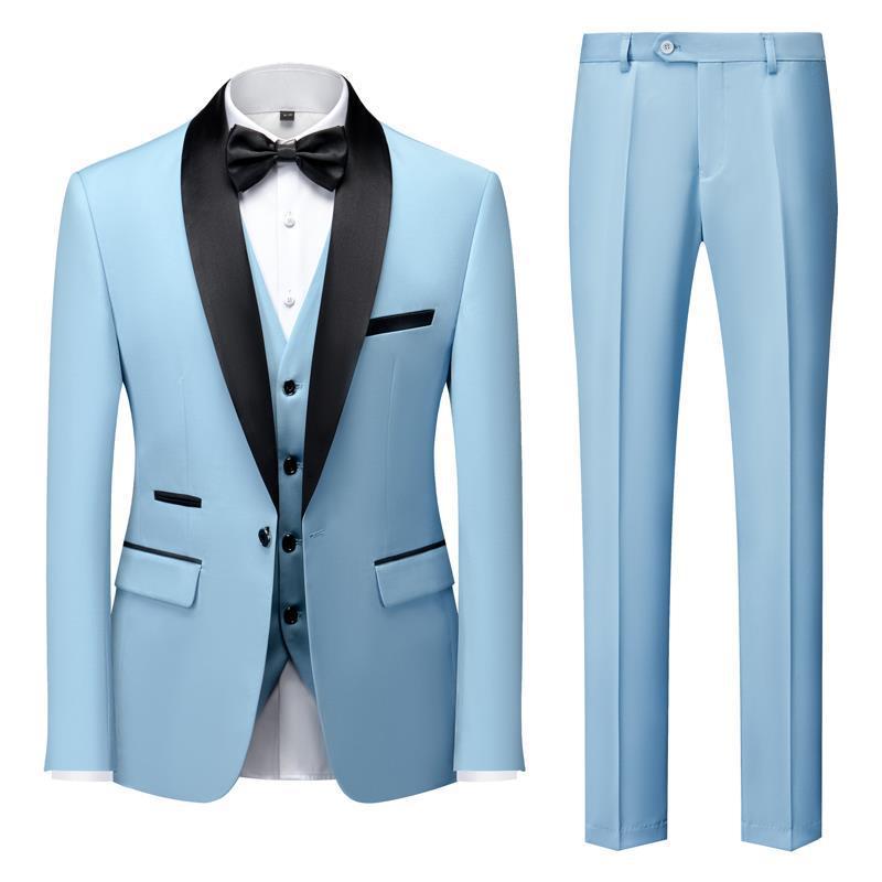 Men's Green Fruit Collar Three-Piece Suit – Stage & Wedding